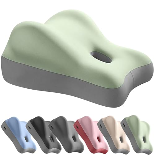 Butt Cushion for Couples, Butt Pillow for Pregnant Women, Wedge Pillows Memory Foam, Waist Cushion Ideal for Sitting Lying, Suitable for Home Use, Provides Intimacy Support (Green Gray)