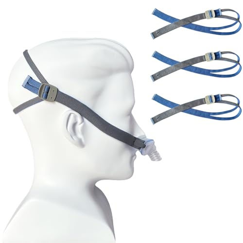 3 Packs Replacement Airfit P10/N30 Headgear Latest Version Adjustable CPAP Headgear Strap Compatible with P10/N30 CPAP Nasal Pillow Mask(Without Nasal Pillow Frame)