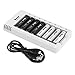 BONAI 8 Bay AA/AAA Smart Battery Charger with AA 2800mAh (4 Pack) and AAA 1100mAh (4 Pack) Ni-MH Rechargeable Batteries (Not Include Adapter)