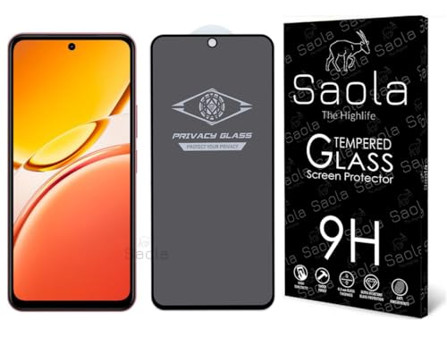 Image of Saola Ultra Privacy Tempered Glass For Vivo Y31 5G (PACK OF 1) with Free Installation Kit. Full screen Coverage. Free Replacement If Received Damaged - 6.68 inch