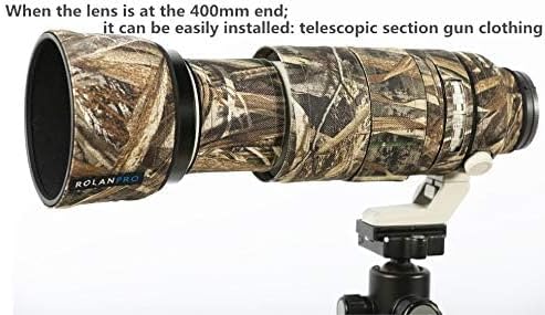 Miniatura 5 de ROLANPRO Cubierta de lente de camuflaje para Sony FE 3.937-15.748 in f4.5-5.6 GM OSS Funda de protección de la lente, # 9 Grass Camo impermeable
