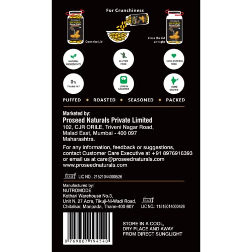 Image of Proseed Jowar Puffs Chatpata Chat, 150g x 2 Healthy Slow Roasted Tasty Snacks | Millet Snack | 100% Veg | Gluten Free, Vegan, No added Sugar | Pack of 2