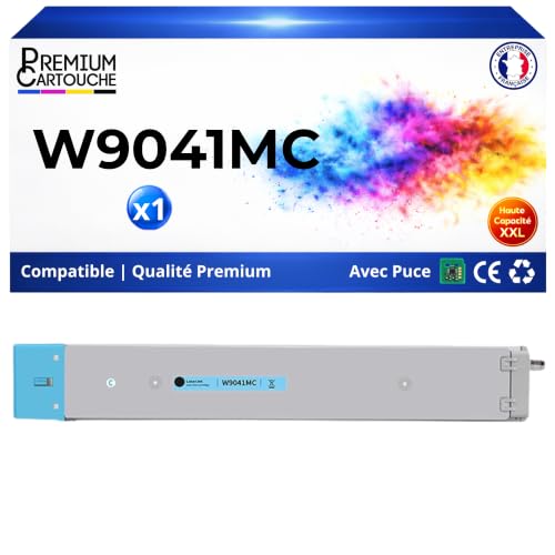 Toner W9041MC cyan haute capacité pour imprimantes HP Color LaserJet Managed