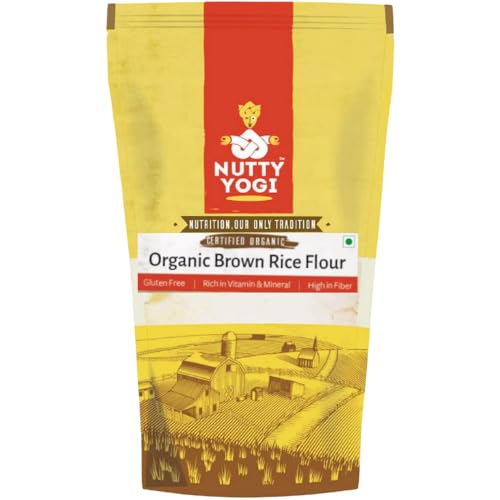 Nutty Yogi Certified Gluten Free Organic Brown Rice Flour | Direct from Farm Fresh | Vegan Unpolished Rice | Healthy and Rich in Fiber – 400g (Pack of 1) Nutty Yogi Certified Gluten Free Organic Brown Rice Flour | Direct from Farm Fresh | Vegan Unpolished Rice | Healthy and Rich in Fiber – 400g (Pack of 1)