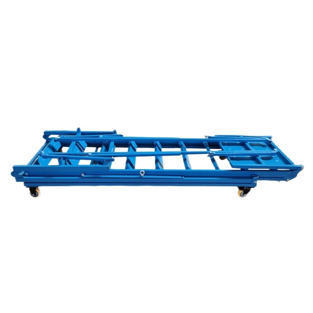 Elevación de andamios Escalera de Plataforma Móvil, Supermercado, Registro y Recogida Almacén, Plegable (Azul) 3 Metros Alto