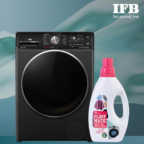 Image of IFB essentials Fluff Matic Front Load Liquid Detergent - 880ML | Removes Tough Stains | Concentrated Formula for Extra Washes | Long Lasting Floral Fragrance | Preserves Softness & Shine