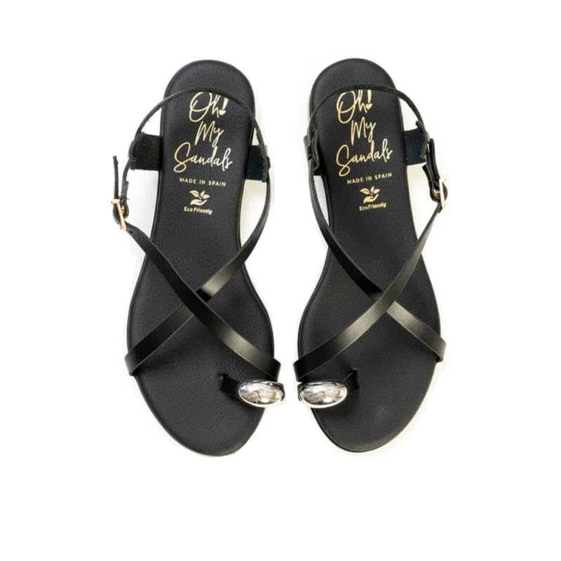Oh! My Sandals Sandalias Planas Mujer 5863 Negro
