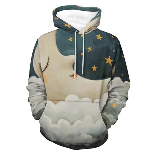 Sweatshirt étoiles lune nuages idéal pour vos soirées de détente