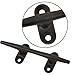 Laorde Boat Cleat 4 inch 5 inch 6 inch 8 inch 10 inch Open Base 316 Stainless Steel Dock Cleat Marine Grade Rope Cleat with Fasteners for Kayaks, Nautical Decor (Black 5 inch 2 Pack)