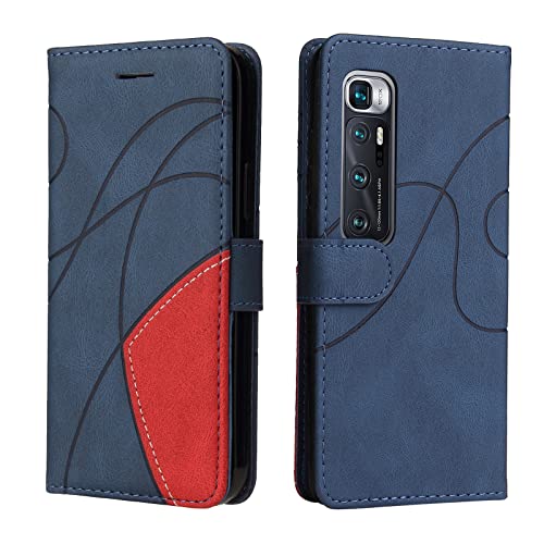 Fatcatparadise Cover per Xiaomi Mi 10 Ultra, Flip Caso in PU Pelle Case Cover Libro Portafoglio Protettiva Custodia con TPU Antiurto,[Kickstand][Slot per Schede][Magnetica] (Blu)