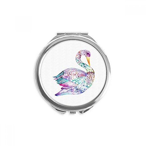 Miroir de poche oiseau coloré aquarelle un cadeau utile et mignon pour vos proches