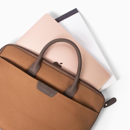 Image of Bellblock Sleek Messenger Laptop Bags For Men /Women Office Use | Travel Friendly With Luggage Strap | Office Bag For Man /Woman | Cotton Canvas | Olive Green (Upto 14 Inch)