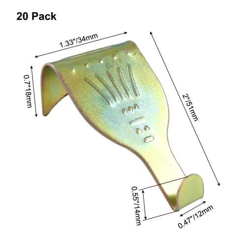 Image of 20Pcs Picture Moulding Hooks Brass Photo Rail Hangers S-Shaped Picture Frame Hangers(Brass)