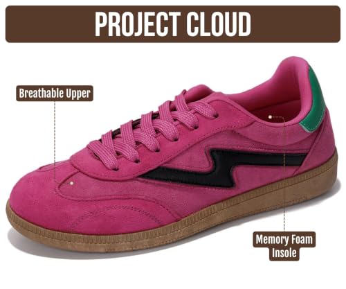 Image of Project Cloud Non-Slip Fashion Sneakers for Women, Lace-Up Shoes | Memory Foam Insole Trendy Womens Footwear - Comfortable Casual Womens Sneakers - Stylish Shoes Women Breathable Footwear