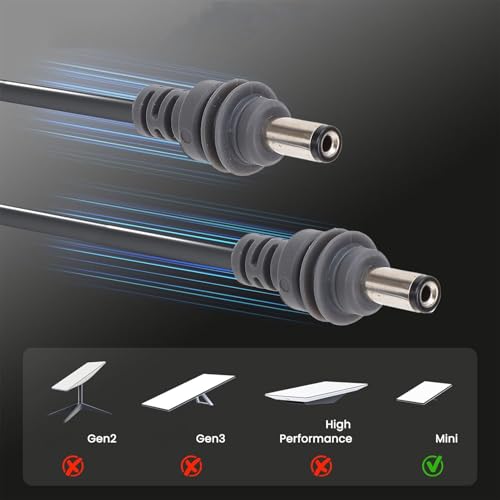 Cable de alimentación CC satelital de 18 AWG 15m con conector mini de 90° 4