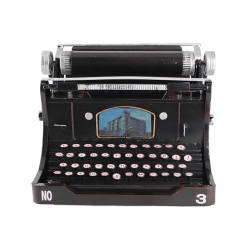 Haofy Macchina da Scrivere Vintage Portatile, Macchina da Scrivere Funzionale in Miniatura, Costruzione in Ferro Fatta a Mano, Ideale per gli Appassionati di Arredamento retrò e Scrittura