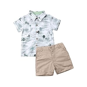 Nieuwe Baby Zomer Kleding Peuter Baby Jongen Formele Pak Bloem Jurk Shirt+Shorts Bottom Beachwear 2 Stks Set Outfits…