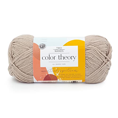 Image of Lion Brand Yarn, Color Theory Worsted Weight Yarn for Knitting and Crochet, Bone, 1 Pack, Acrylic Fiber with Modern Color Palette, Perfect for Sweaters, Hats and Cozy Blankets