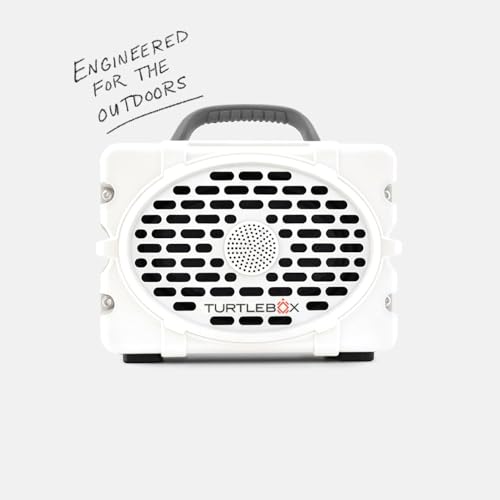 Image of Turtlebox Original Gen 3: Portable Outdoor Bluetooth Speaker - Ultra-Loud (120dB), Waterproof (IP67), Rugged, Impact-Resistant, 3-Day Battery | Party Mode: Unlimited Pairing Stereo, White /Gray