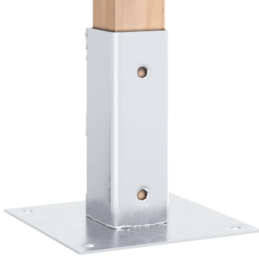 Pfostenträger Quadratisch 12 Stk 46x46mm Stahl Verzinkt | Feuerverzinkt, Korrosionsbeständig, Für Pavillon Zaun Geländer, Montagezubehör separat