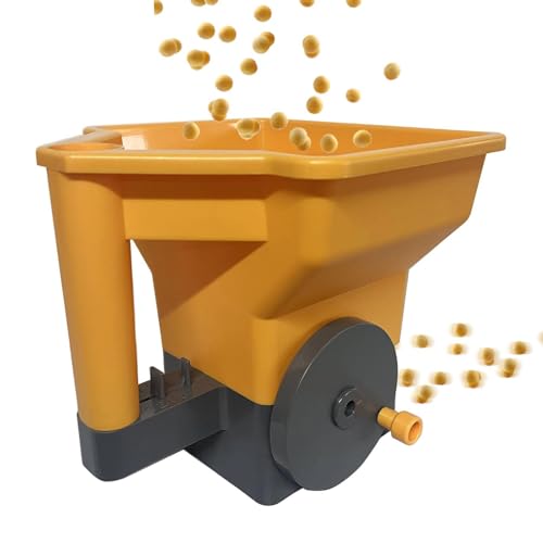 generico spandiconcime seminatrice portatile in a manovella seminatrice per prato dispenser regolabile per semi | spanditore manuale Ṕer fusione di ghiaccio sale semi di fertilizzanti | p̀er l