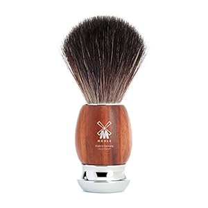 MÜHLE VIVO Black Fibre Shaving Brush – Creates Rich Lather of Soap or Cream