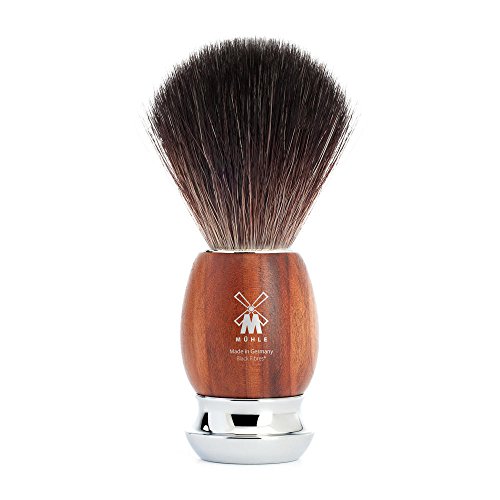 MÜHLE VIVO Black Fibre Shaving Brush – Creates Rich Lather of Soap or Cream