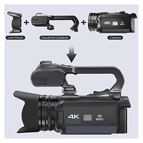 Caméscope 4K de vlog avec autofocus et zoom 18X pour diffusion en direct
