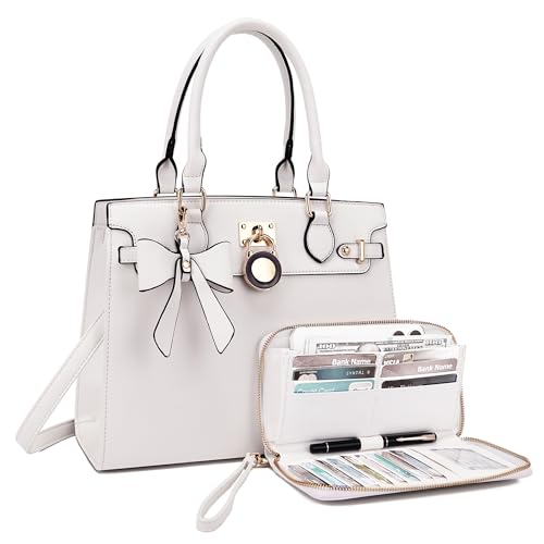 Image of Qiyuer Cute Purses Wallet Set For Women Handbags Satchel Tote Shoulder Bag | Affordable Luxury, Ideal Gift, Large Clutch Wallet, 2PCS, Sturdy Structured, Stylish, PU, Practical & Roomy for Daily & Work