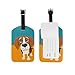 ALAZA Beagle-Hund-Gepäckanhänger PU-Leder-Tasche Tag Travel Koffer ID Identifier-Gepäck-Aufkleber