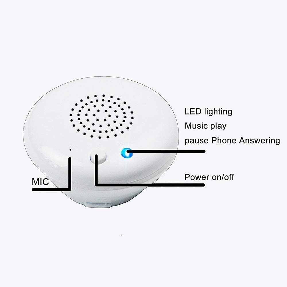 Cabezal de ducha con altavoz Bluetooth, impermeable, portátil, inalámbrico, resistente al agua, cabezal de ducha de música, cabezal de ducha de lluvia premium para el hogar, baño, cocina al aire