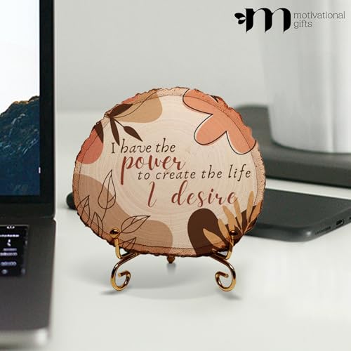 Image of MOTIVATIONAL GIFTS Power Wooden Motivational Quotes Table Decorative Gifts Wood Showpiece For Office Table Living Room