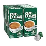 Cafe La Llave Latin Style Espresso Pods, Dark Roast, Compatible with Nespresso Original Line, 40 Count Aluminum Capsules