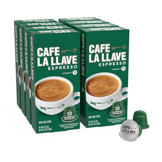 Cafe La Llave Espresso Capsules, Intensity 11-Recylable Coffee Pods (80 Count) Compatible with Nespresso OriginalLine Machines