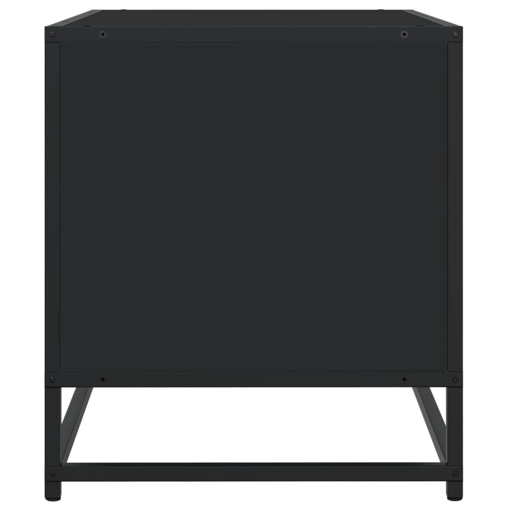 Mobile TV nero, 180 x 40 x 46 cm, con struttura in metallo