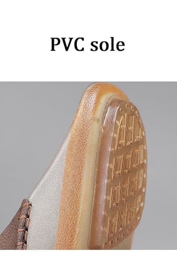 Mens Leather Slides Sandals Summer Comfort Footwear Soft Non Slip PVC Sole Hand Stitched Seam Stylish3