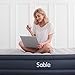 Sable Full Size XL Air Mattress with Built-in Electric Pump Inflatable Elevated Built-in Pillow Bed, [2021 Upgraded] Blow Up Airbed, Height 17''