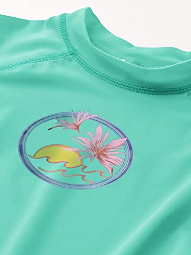 Image of Kanu Surf Girls' Karlie Rash Guard UPF 50+ Sun Protection Short Sleeve Swim Shirt
