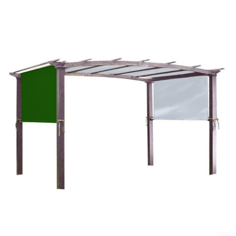 Outdoor Pergola Shade Canopy With Weighted Rods Secure Tie Down, Offering Against Sun Rays Patio And (Black and green)