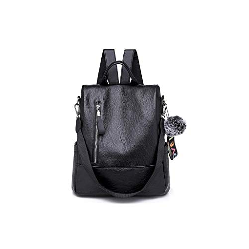 LCHJX Mujer mochila de cuero de cuero Fashion Fashion Waterproof Purse Shoulder Bagn.
