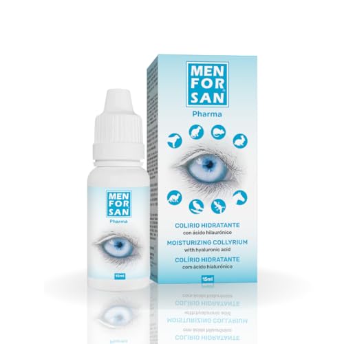 MENFORSAN Colirio para Mascotas con ácido hialurónico, función hidratante y humectante - 15ml, Transparente