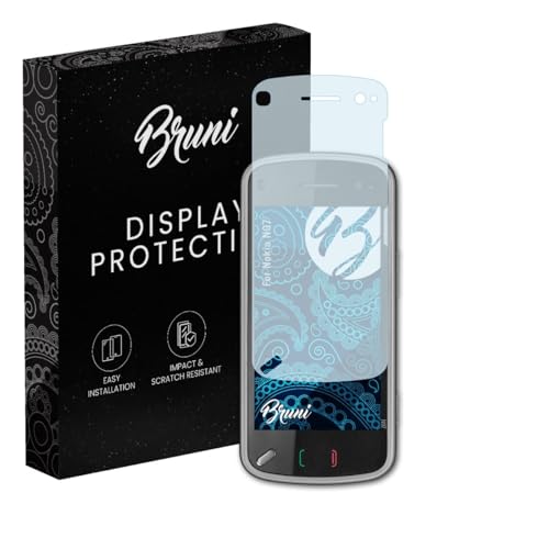 Bruni Screen Protector compatible with Nokia N97 Protector Film, crystal clear Protective Film (2X)