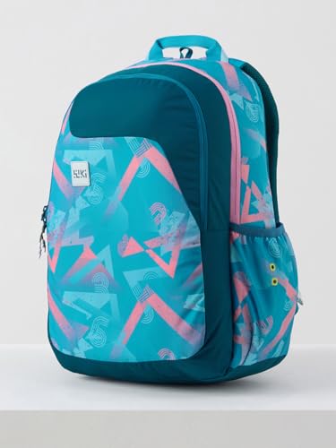 Image of Wildcraft Wiki 1 30L Laptop Backpack for Men & Women | Fits 15.6 inch Laptop | Padded Shoulder Straps, Multi Compartments, Anti-Theft Zippers | School & College Bag | Future Design Blue