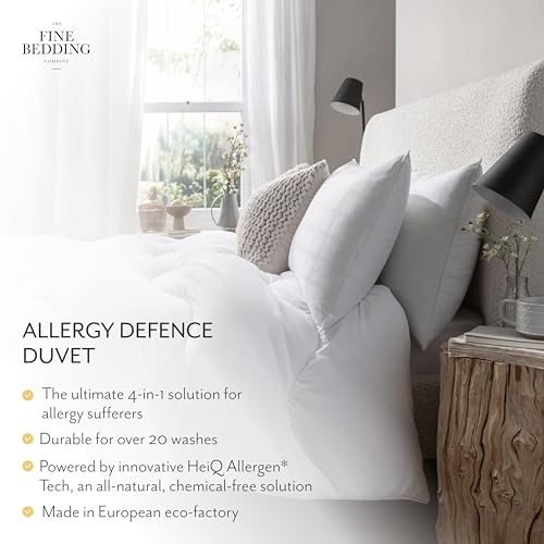 The Fine Bedding Company Allergy Defence Super King Duvet 10.5 Tog, Lightweight Winter Duvet with HeiQ Allergen Tech - Image 3