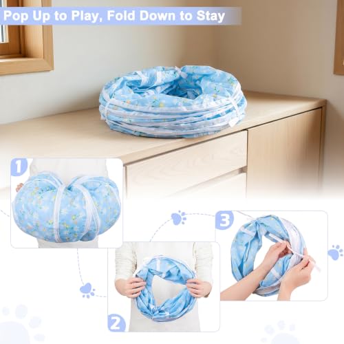Image of Glittme S-Shape Cat Tunnel, Foldable Cat Tunnels for Indoor Cats
