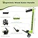 Yomoho Upgraded Weed Eater Handle, Ergonomic String Trimmer Handle with Adjustable Shoulder Strap and Clamp, Weedeater Handle Extension for Lawn Care, Landscaping, and Yard Trimming Edging