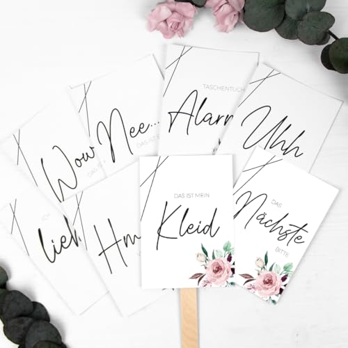 Brautkleid Anprobe Postkarten Set 8 Stück A6 Karten zur Hochzeit Say Yes...