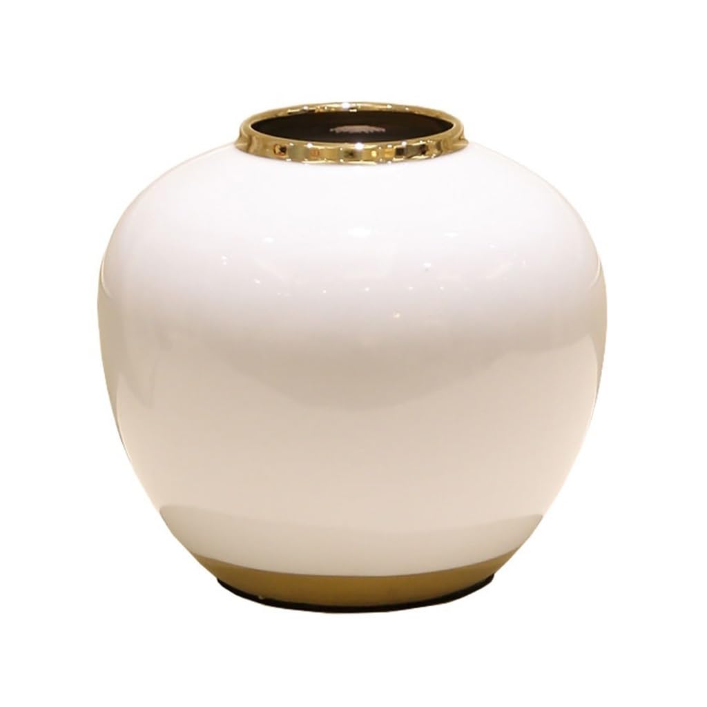 Vase à Fleurs Vase Rond en céramique, Meuble TV, Table à Manger, Maison, Salon, décoration de Fleurs séchées, Arrangement de Fleurs, Vase d'ornement Vases