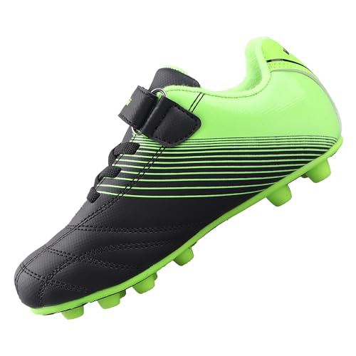 Vizari Soccer Cleats Boys Girls | Firm Ground Football Shoes | Light Secure Fit with Hook & Loop Strap | Toddlers, Little/Big Kid