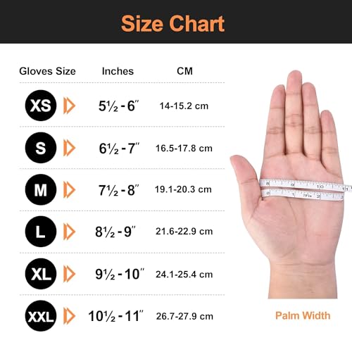 Image of TitanFlex Heavy Duty Industrial Orange Nitrile Gloves, 8-mil, Gloves Disposable Latex Free with Raised Diamond Texture Grip, Powder Free, Rubber Glove, Mechanic Gloves,1000-ct Case (Medium)